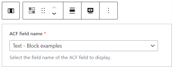 ACF field block screenshot